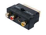 Gold plated switchable scart adaptor